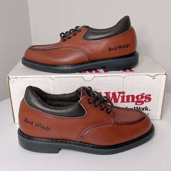 Vintage Red Wing 105 Supersole Moc Toe Leather Oxford Work Shoes Men’s 7.5